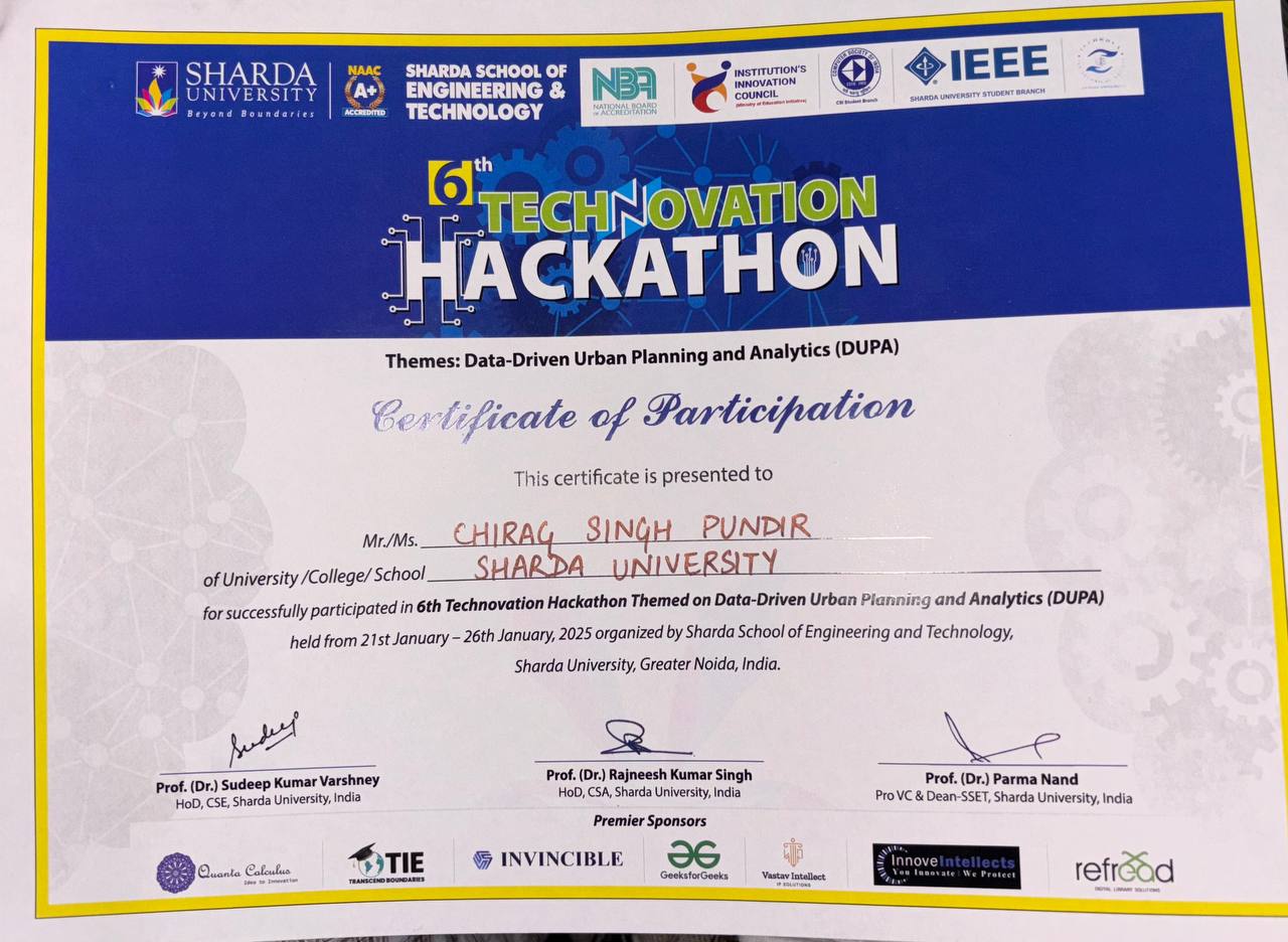 2.0 Technothon 23 Certificate
